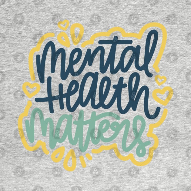 Mental Health Matters - Blue / Mustard by hoddynoddy